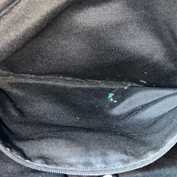 Coach Signature Wool Striped North South Charcoal Berry/Gray Tote - Picture 7 of 11